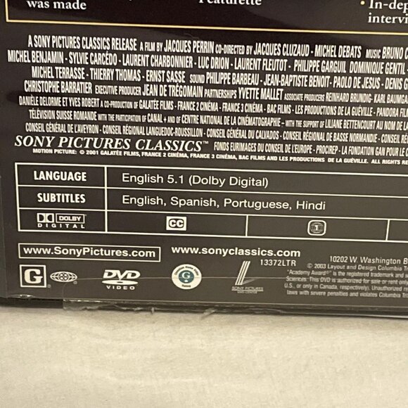 Winged Migration (DVD, 2003) Widescreen Sony Pictures Very Good - Picture 5 of 7